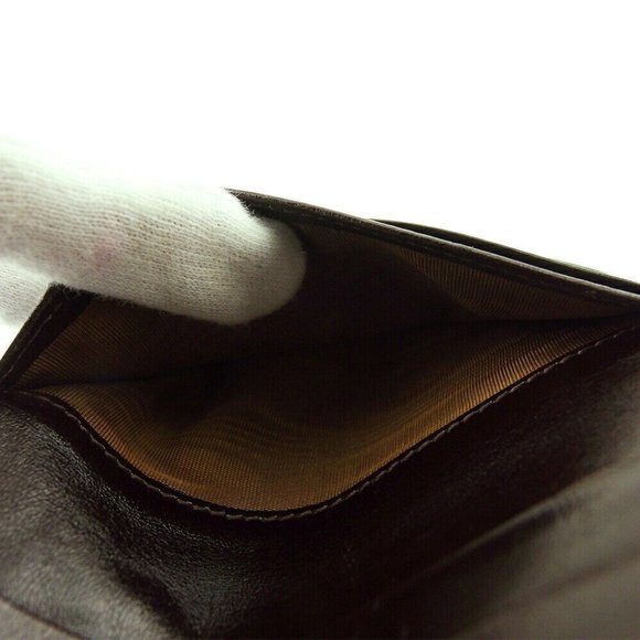 FENDI W Wallet Zukka Beige Canvas x Leather Authentic - Picture 7 of 10